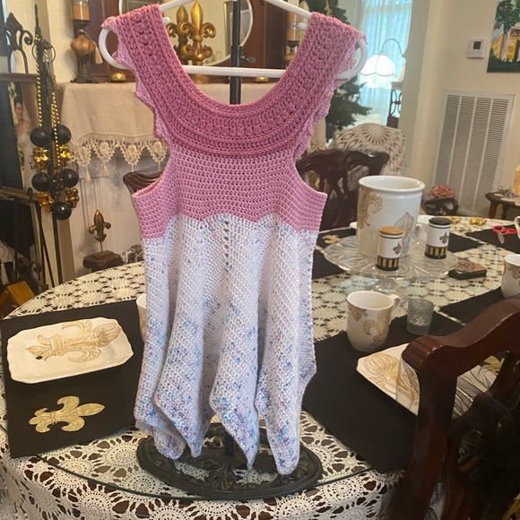Hand crocheted Toddler Girls Dress size 2T - Picture 1 of 15